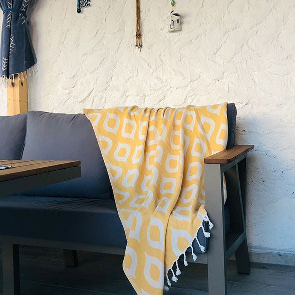Droplets - Organic Turkish Cotton Beach Towel | Feshka