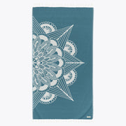 Frozen Teal - Organic Turkish Cotton Beach Towel | Feshka