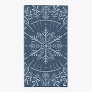 Snowflake Blue - Organic Turkish Cotton Beach Towel | Feshka