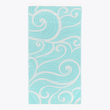 Summer Waves - Organic Turkish Cotton Beach Towel | Feshka
