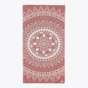 Sunflower Maroon - Organic Turkish Cotton Beach Towel | Feshka
